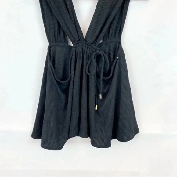 NWT Free People Porter Wide Leg Crop Top Matching Set in Black Small - Picture 8 of 11